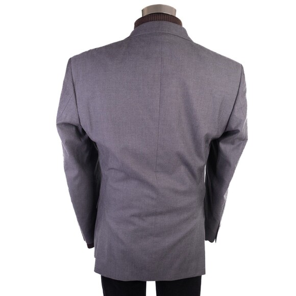 Joseph Jos A. Bank Men's Sz 38R Gray Solid Cotton/Wool Blend 2 Button Slim Fit - Picture 6 of 12
